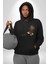 Kartal Özgürlük Kadın Erkek Siyah Kapüşonlu Sweatshirt Hoodie 2