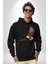 Kartal Özgürlük Kadın Erkek Siyah Kapüşonlu Sweatshirt Hoodie 5