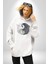 Siyah Beyaz Ying Yang Kadın Erkek Beyaz Kapüşonlu Sweatshirt Hoodie 1