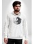 Siyah Beyaz Ying Yang Kadın Erkek Beyaz Kapüşonlu Sweatshirt Hoodie 2