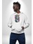 Kulaklık Müzik Dinleyen Kız Kadın Erkek Beyaz Kapüşonlu Sweatshirt Hoodie 5