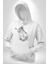 Astronot Gök Taşı Yavarlarken Kadın Erkek Beyaz Kapüşonlu Sweatshirt Hoodie 3