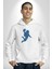 Basketbol Mars Uzay Smaçı Kadın Erkek Beyaz Kapüşonlu Sweatshirt Hoodie 2