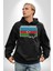 Azerbeycan Bayrak Ülke Kadın Erkek Siyah Kapüşonlu Sweatshirt Hoodie 5
