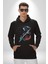 Azrail Ölüm Tanrısı Iskelet Kadın Erkek Siyah Kapüşonlu Sweatshirt Hoodie 1