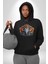 Hindu Fil Bereket Tanrısı Kadın Erkek Siyah Kapüşonlu Sweatshirt Hoodie 4