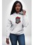 Kırmızı Şapka Maymun Kadın Erkek Beyaz Kapüşonlu Sweatshirt Hoodie 3
