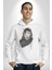 Safari Kedi Şal Eşarp Kadın Erkek Beyaz Kapüşonlu Sweatshirt Hoodie 2