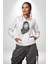 Safari Kedi Şal Eşarp Kadın Erkek Beyaz Kapüşonlu Sweatshirt Hoodie 4