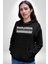 Kimsenin Varlığıyla Varolmadık Yokluğuyla Yok Olmalıyız Yazılı Kadın Erkek Siyah Kapüşonlu Sweatshirt Hoodie 3