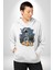 Gitar Astronot Müzik Uzay Kadın Erkek Beyaz Kapüşonlu Sweatshirt Hoodie 2