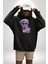 Kulaklık Gözlük Pop Art Heykel Kadın Erkek Siyah Kapüşonlu Sweatshirt Hoodie 3