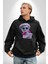 Kulaklık Gözlük Pop Art Heykel Kadın Erkek Siyah Kapüşonlu Sweatshirt Hoodie 5