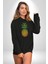 Ananas Meyve Kadın Erkek Siyah Kapüşonlu Sweatshirt Hoodie 1