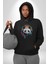 Kulaklık Ayı Panda Kadın Erkek Siyah Kapüşonlu Sweatshirt Hoodie 4