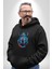 Su Aygırı Hipopotamo Renkli Kadın Erkek Siyah Kapüşonlu Sweatshirt Hoodie 4