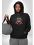Kulaklık Kedi Leopar Bandana Kadın Erkek Siyah Kapüşonlu Sweatshirt Hoodie 4