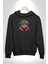 Kulaklık Kedi Leopar Bandana Kadın Erkek Siyah Kapüşonlu Sweatshirt Hoodie 5