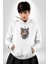 Meksikalı Alebrije Kedi Fütüristik Kedi Kadın Erkek Beyaz Kapüşonlu Sweatshirt Hoodie 1