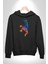 Smaç Basketbol Renkli Kadın Erkek Siyah Kapüşonlu Sweatshirt Hoodie 5