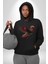 Anka Kuşu Ateş Kuşu Kadın Erkek Siyah Kapüşonlu Sweatshirt Hoodie 4