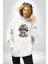 Kurukafa Mantar Ev Kadın Erkek Beyaz Kapüşonlu Sweatshirt Hoodie 2