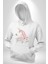 Unicorn Çiçek Kadın Erkek Beyaz Kapüşonlu Sweatshirt Hoodie 3