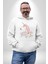 Unicorn Çiçek Kadın Erkek Beyaz Kapüşonlu Sweatshirt Hoodie 5