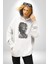 Afrikalı Kadın Sanat Siyahi Kadın Erkek Beyaz Kapüşonlu Sweatshirt Hoodie 1