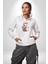 Beyaz Highland Teriyeri Kırmızı Gül Kadın Erkek Beyaz Kapüşonlu Sweatshirt Hoodie 1