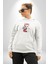 Beyaz Highland Teriyeri Kırmızı Gül Kadın Erkek Beyaz Kapüşonlu Sweatshirt Hoodie 2