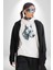 Robot Cyborg Köpek Doberman Kadın Erkek Beyaz Kapüşonlu Sweatshirt Hoodie 3