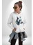 Robot Cyborg Köpek Doberman Kadın Erkek Beyaz Kapüşonlu Sweatshirt Hoodie 5