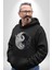 Siyah Beyaz Ying Yang Kadın Erkek Siyah Kapüşonlu Sweatshirt Hoodie 4