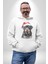 Yeni Yıl Noel Rottweiler Kadın Erkek Beyaz Kapüşonlu Sweatshirt Hoodie 1