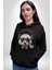 Kulaklıklı Hipster Portre Panda Kadın Erkek Siyah Kapüşonlu Sweatshirt Hoodie 2