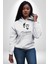 Kemal Atatürk Imza ve Silüet Kadın Erkek Beyaz Kapüşonlu Sweatshirt Hoodie 1