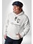 Kemal Atatürk Imza ve Silüet Kadın Erkek Beyaz Kapüşonlu Sweatshirt Hoodie 3