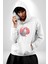 Uluyan Beyaz Kurt Kadın Erkek Beyaz Kapüşonlu Sweatshirt Hoodie 1