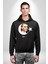 Atatürk Türk Bayrağı Sonsuzluk Kadın Erkek Siyah Kapüşonlu Sweatshirt Hoodie 4