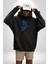 Basketbol Mars Uzay Smaçı Kadın Erkek Siyah Kapüşonlu Sweatshirt Hoodie 1