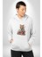 Suşi Balık Çiçek Japon Kedi Kadın Erkek Beyaz Kapüşonlu Sweatshirt Hoodie 3