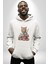 Suşi Balık Çiçek Japon Kedi Kadın Erkek Beyaz Kapüşonlu Sweatshirt Hoodie 5