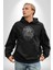 Aslan Karizma Sert Bakış Kadın Erkek Siyah Kapüşonlu Sweatshirt Hoodie 1
