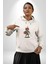 Süper Karpuz Adam Kadın Erkek Beyaz Kapüşonlu Sweatshirt Hoodie 5