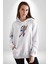Pizza Servisi Uzay Kurye Kadın Erkek Beyaz Kapüşonlu Sweatshirt Hoodie 4