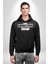 Senin Karakterin Oturmamış Çömelmiş Yazılı Kadın Erkek Siyah Kapüşonlu Sweatshirt Hoodie 1
