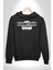 Senin Karakterin Oturmamış Çömelmiş Yazılı Kadın Erkek Siyah Kapüşonlu Sweatshirt Hoodie 2