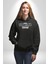 Senin Karakterin Oturmamış Çömelmiş Yazılı Kadın Erkek Siyah Kapüşonlu Sweatshirt Hoodie 4