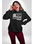Çok Virajlı Bir Otabandır Aşk, Ama Bazı Hödüklerin Ehliyeti Vardır Yazılı Kadın Erkek Siyah Kapüşonlu Sweatshirt Hoodie 1